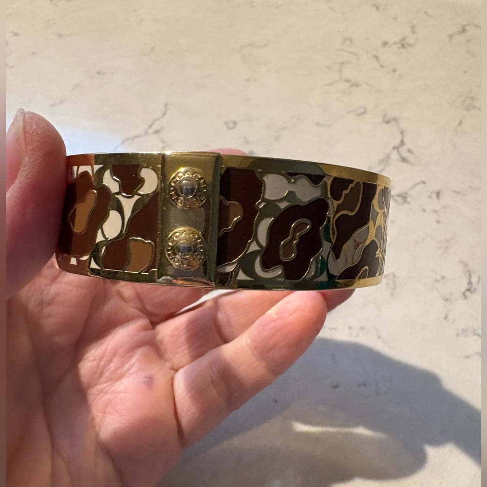 Coach Gold-Tone Bangle Bracelet